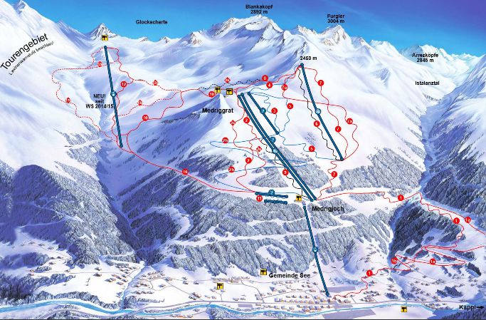 Skigebiete :: See, Kappl, Ischgl, Galtür, Silvretta-Region