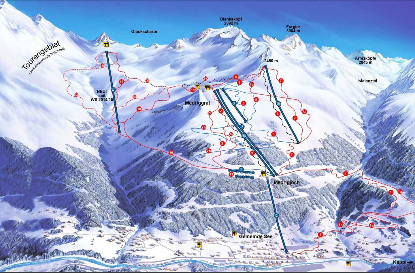 Ski areas :: See, Kappl, Ischgl, Galtür, Silvretta region