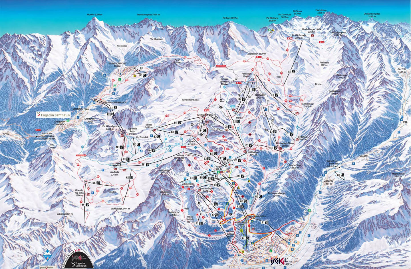Ski areas :: See, Kappl, Ischgl, Galtür, Silvretta region