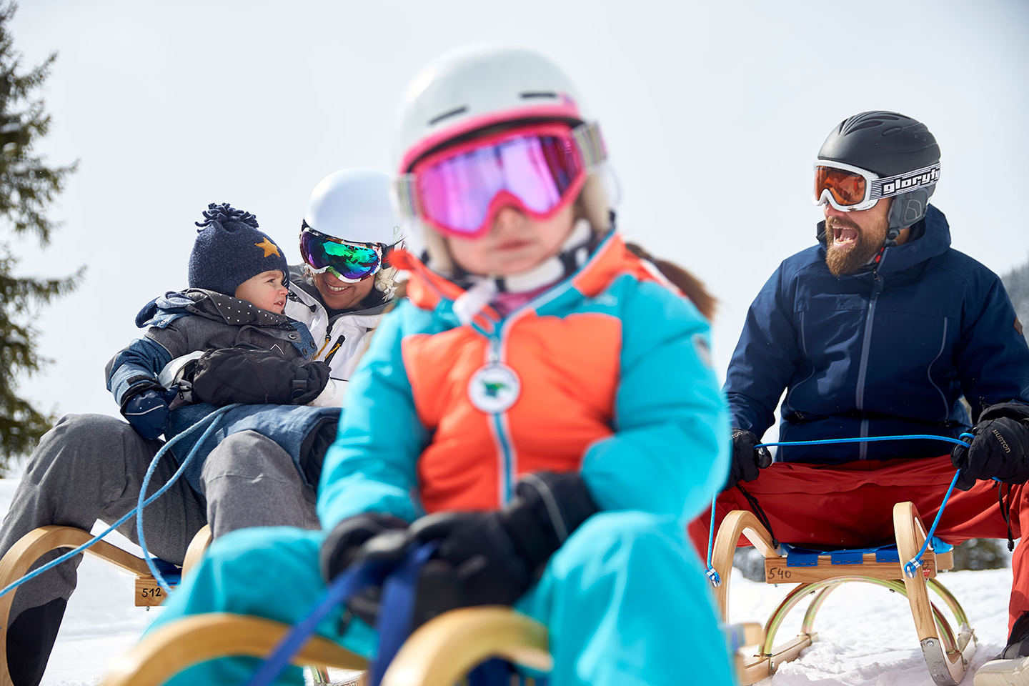 Kinder im Skiurlaub in See
