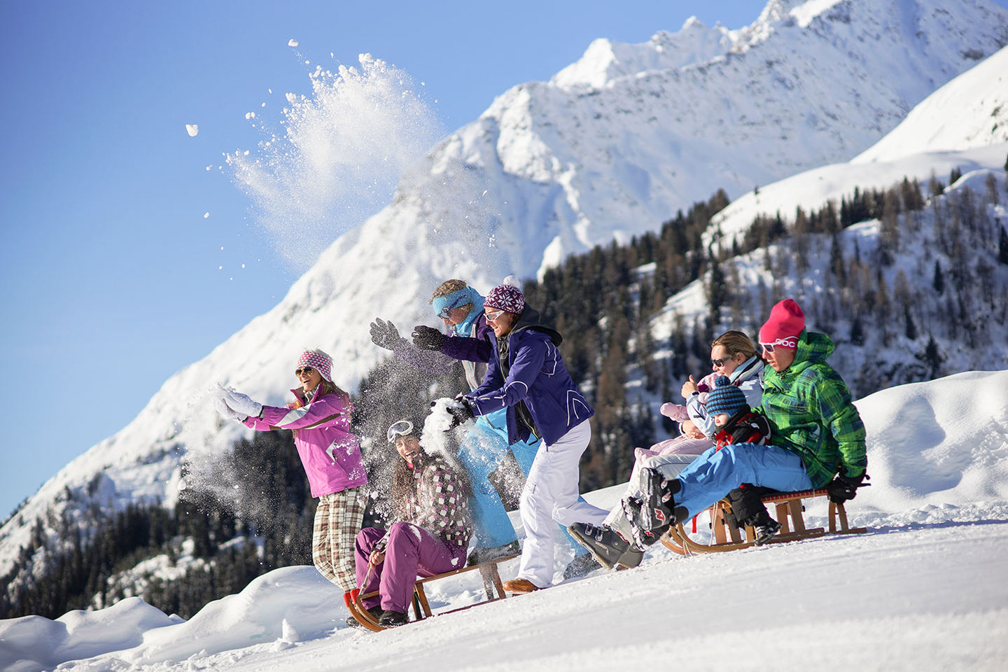 Family holiday in winter in See